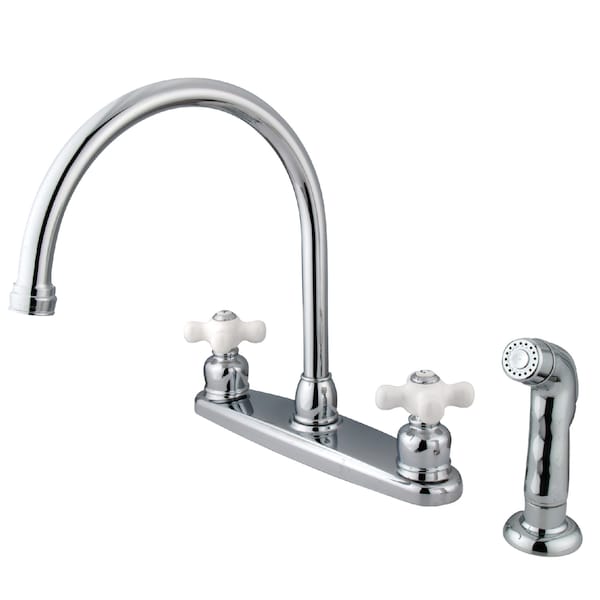 8" Centerset Kitchen Faucet, Chrome